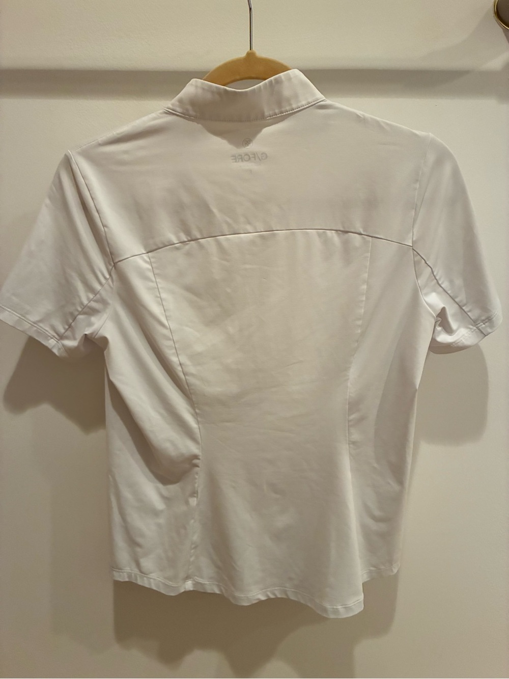 GFore Women's Nylon Interlock Short Sleeve 1/4 Zip Mid Layer - Picture 3 of 4